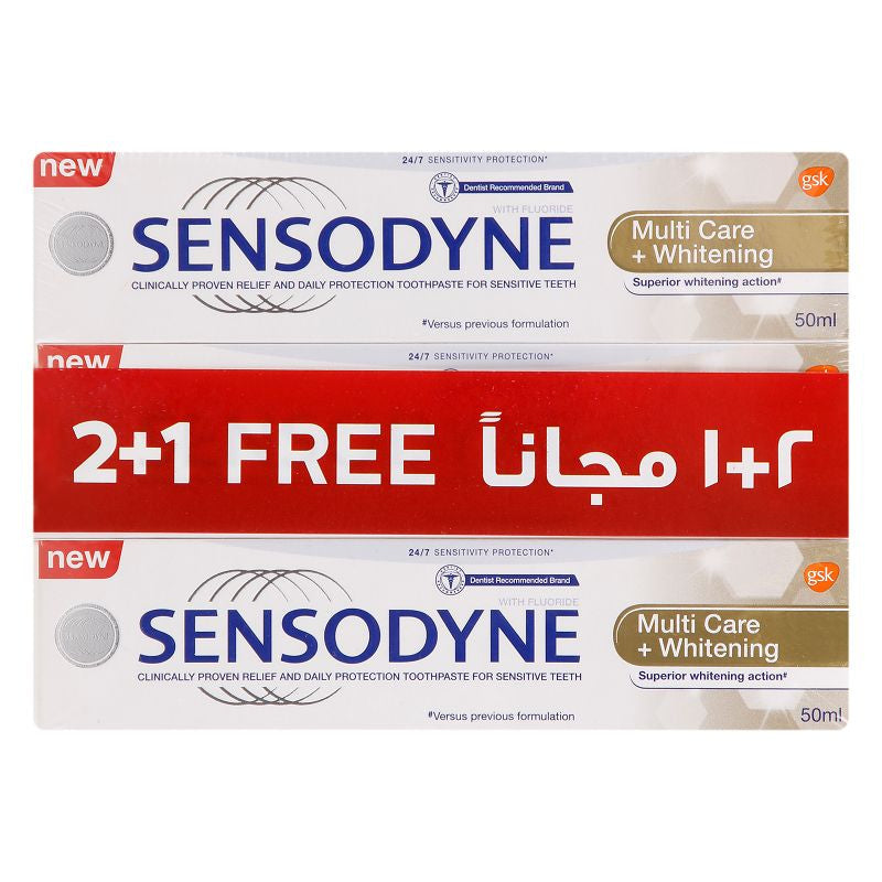 سنسوداين عناية متعددة + تبييض الأسنان - 50 مل