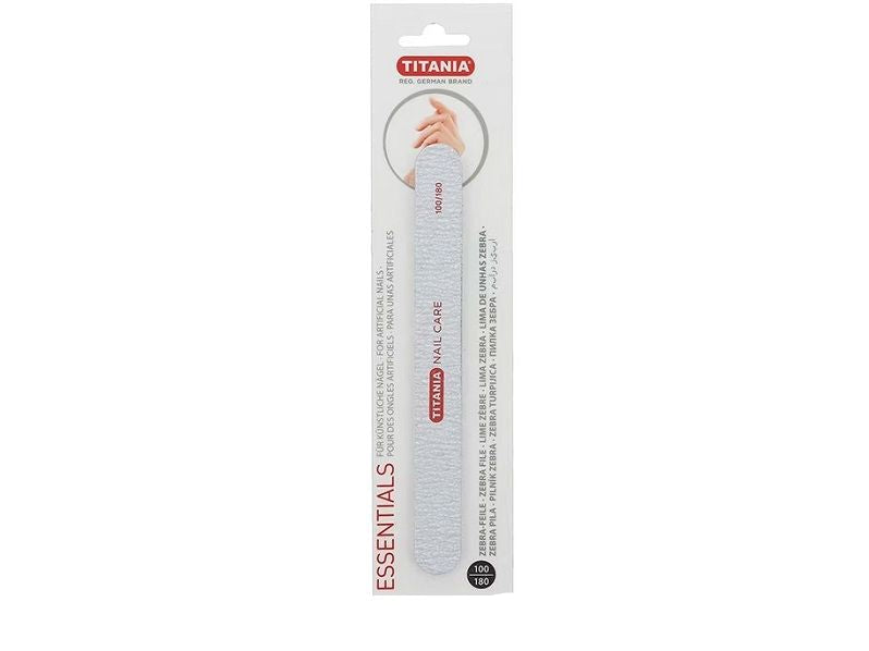 Titania Zebra Nail File 100/180 – Coarse & Fine – 1 Pack