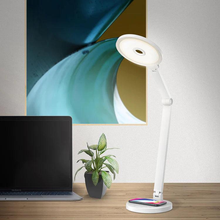 Momax Q.LED Smart Desk Lamp With 10W Wireless Charger - White