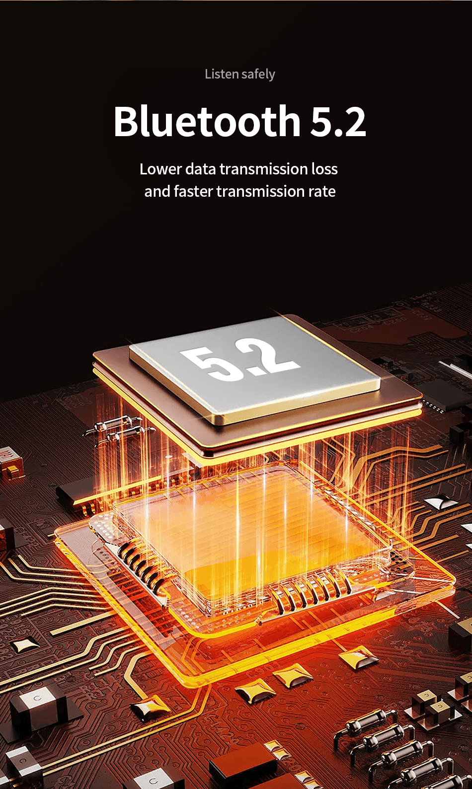 سماعة رأس لاسلكية من ويوو - أسودQ1