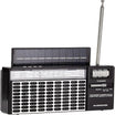 Olsenmark OMR1276 Portable Rechargeable Retro Radio with Bluetooth, USB, TF & Karaoke – 3-Band | Solar Charging | Black