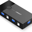 UGREEN 2-Port USB KVM Switch Box ABS Case 30357