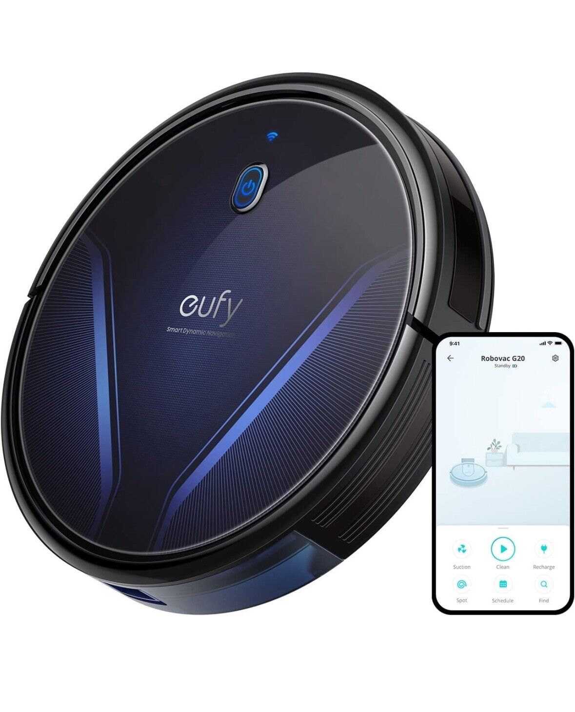 eufy RoboVac G20 - إصدار أمريكي أسود 1