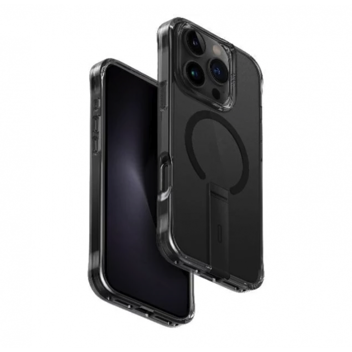 UNIQ HYBRID IPHONE 16 PRO (2024) 6.3 MAGCLICK CHARGING ELEVA WITH VERTICAL STAND - CARBON