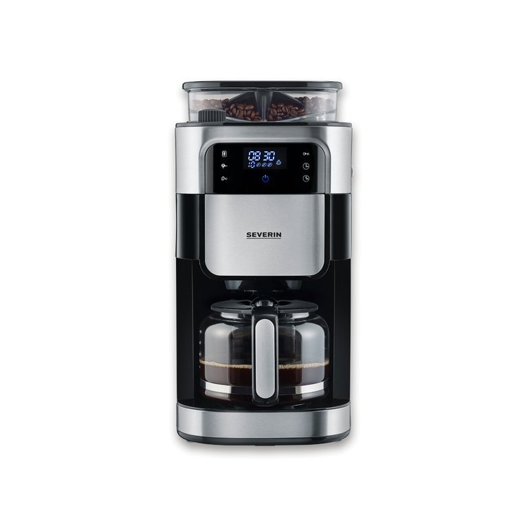 Severin 1000W Coffee Maker Filter with Stainless Steel Grinder