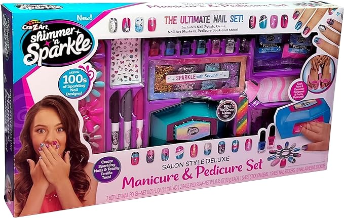 Shimmer N Sparkle Salon Style Deluxe Manicure & Pedicure Set SNS-65590