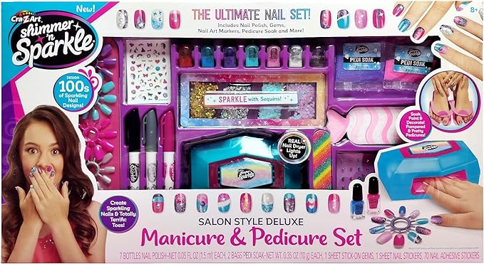 Shimmer N Sparkle Salon Style Deluxe Manicure & Pedicure Set SNS-65590