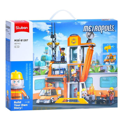 Sluban Metropolis Rescue Headquarters Building Set M38-B1287 | 407 Pieces