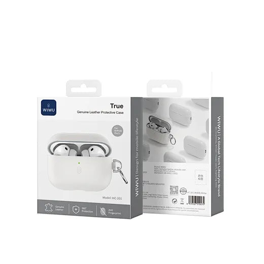 غطاء حماية WiWU Genuine Leather HC-201 لسماعات AirPods Pro