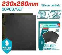TOTAL 50PCs P1000 Silicon Carbide Waterproof Sandpaper 230*280mm (TAC100016)