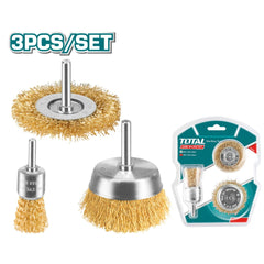 TOTAL 3 Pcs wire brush set (TAC310031)