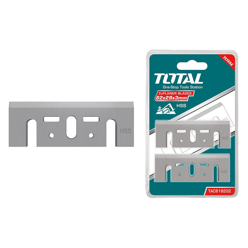 TOTAL HSS Planer Blades 82mm (2pcs) – TAC618202