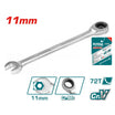 Total 11mm Open-End Wrench with Ratchet Professional Mechanical Tool