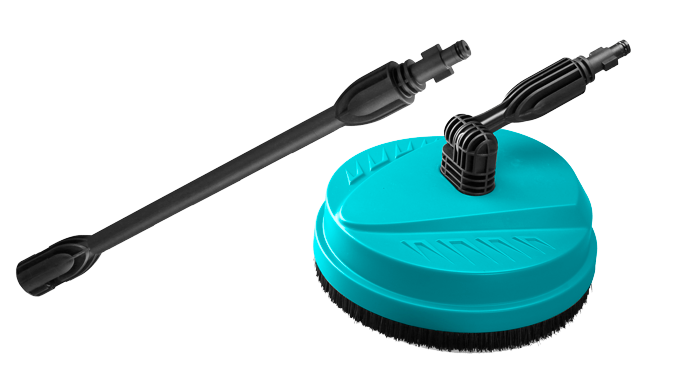 فرشاة تنظيف فناء توتال 250ملم مع ذراع تمديد 400ملم