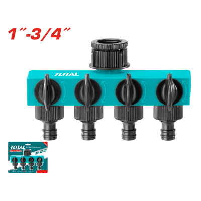 Total Plastic Hose Connector with Multiple Outlets 1″-3/4″