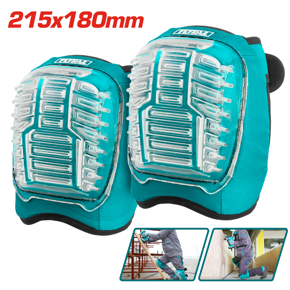 TOTAL Kneepads with PVC Shell & Foam Cushion – Ergonomic Fit