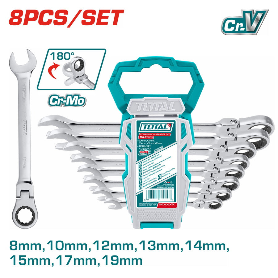 طقم شق رنج طقطقية 8 قطع توتال (THT102RK586)