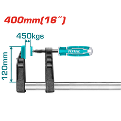 TOTAL F clamp with plastic handle 120x400mm (THT1321202)
