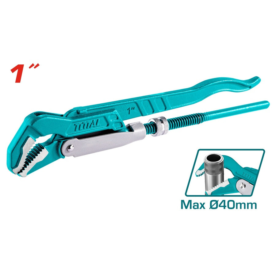مفتاح أنابيب سويدي بزاوية 45° ثقيل الوزن 1إنش من توتال (THT172013)