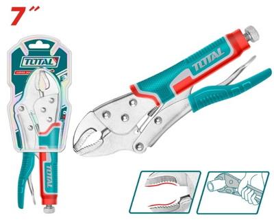 TOTAL Curved Jaw Lock Plier 7" (THT190703)