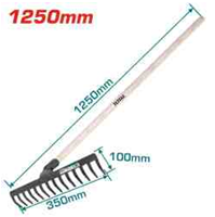 Total 125cm Steel Ground Rake with Wooden Handle | Durable & Versatile