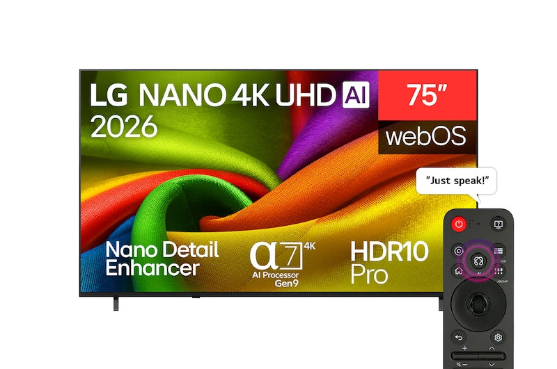 LG NANO 4K UHD AI NU84 Smart TV 75" (2026)
