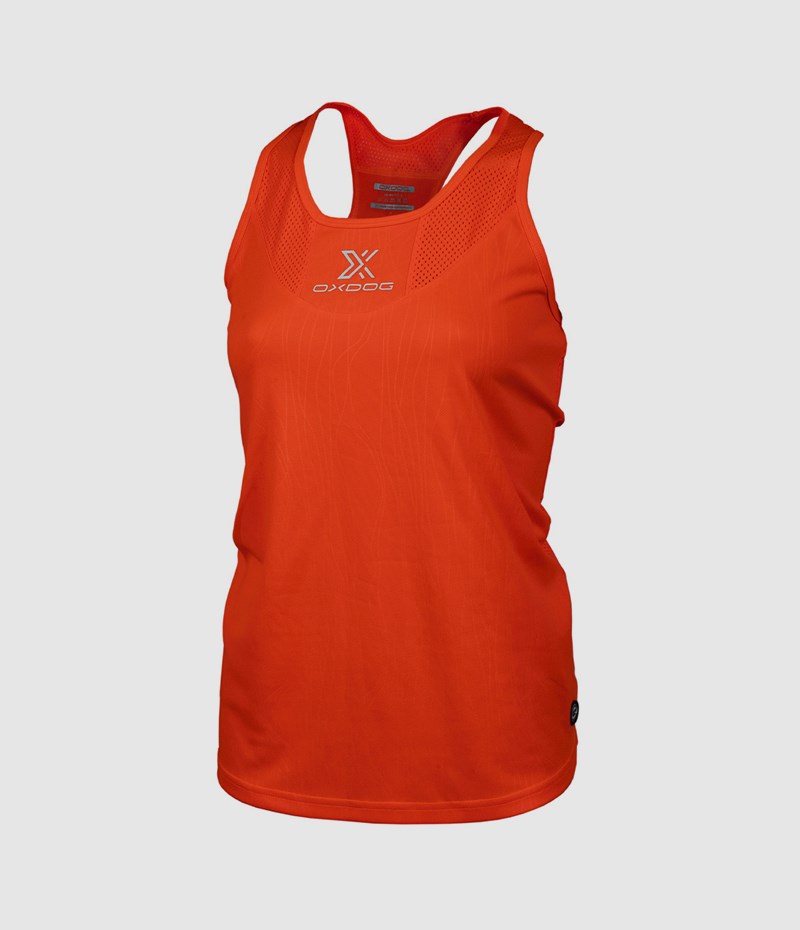 TIEBREAK Tank Top Woman – Flame Orange, Lightweight & Stylish