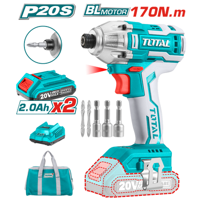 TOTAL 20V Brushless Cordless Impact Driver - Multi-Purpose
