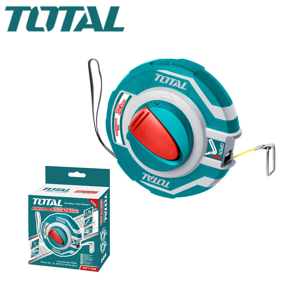 شريط قياس ستيل 30م من توتال – دقة ومتانة مثالية
