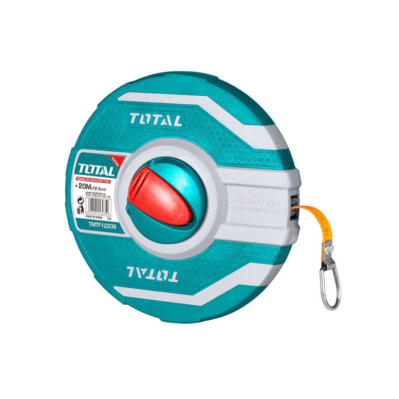 شريط قياس فيبرجلاس 20م من توتال – خفيف ودقيق