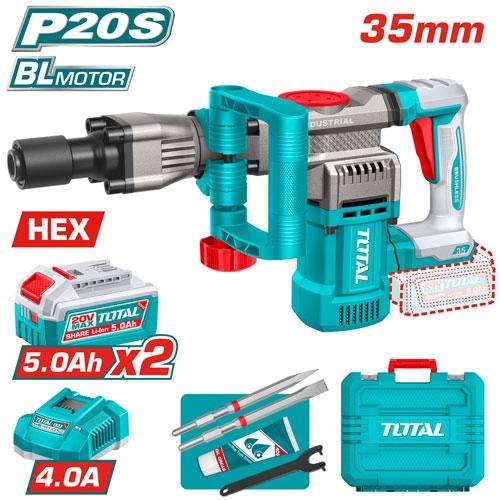 TOTAL 20V Brushless Cordless Demolition Breaker 16J Kit - TDBLI203582