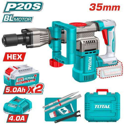 TOTAL 20V Brushless Cordless Demolition Breaker 16J Kit - TDBLI203582