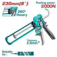 TOTAL 9-Inch Heavy-Duty Rotating Caulking Gun - THT8609