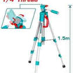 TOTAL 1.5m Aluminum Tripod for Laser Levels, 1/4-Inch Thread - TLLT01581
