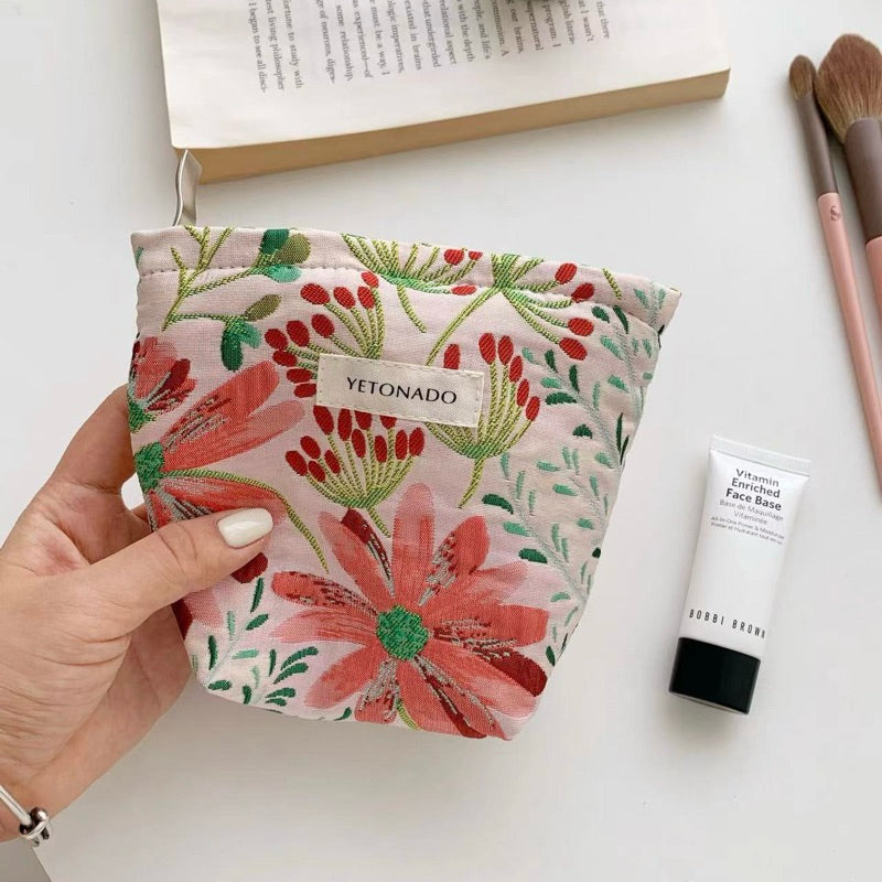 Thick Fabric Makeup Bag | Travel-Ready & Stylish Organizer