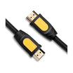 كابل HDMI دائري من UGREEN بطول 1.5 متر (أصفر/أسود)10128