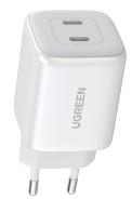 UGREEN Nexode USB-C+USB-C 45W PD GaN Tech Charger EU White - 15327