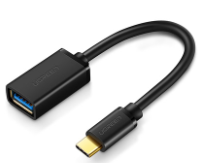 UGREEN USB-C Male To USB 3.0 A Female OTG Cable Black 15CM - 30701
