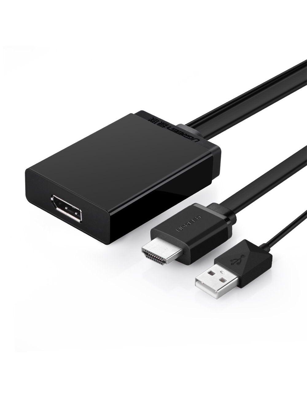 محول يوجرين HDMI + USB إلى DP 0.5 متر – محول عالي الجودة