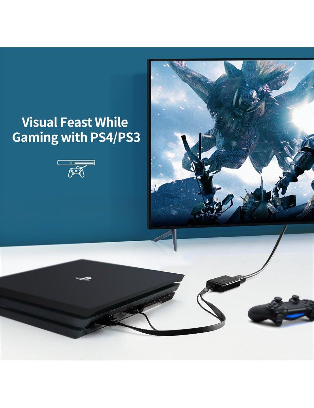 محول يوجرين HDMI + USB إلى DP 0.5 متر – محول عالي الجودة