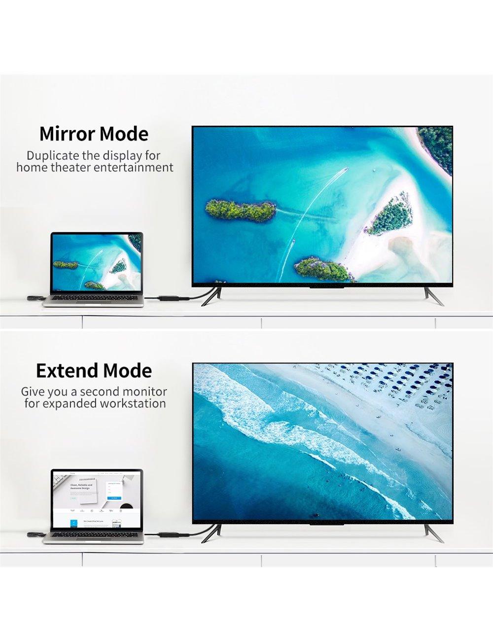 محول يوجرين HDMI + USB إلى DP 0.5 متر – محول عالي الجودة