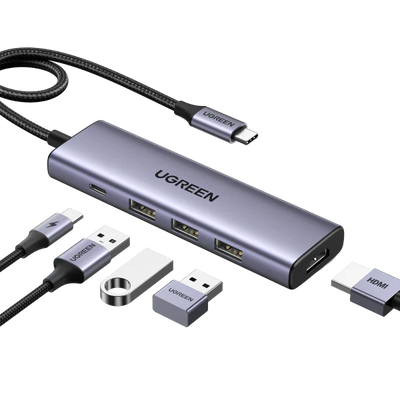 UGREEN USB-C to HDMI + 3×USB + PD 100W Adapter Hub