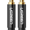 UGREEN 3.5mm Male to 3.5mm Male Cable Gold Plated Metal Case with Braid 1m Black - 50361