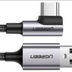UGREEN Angled USB-C Male To USB2.0 A Male 3A Data Cable(90°Angle) Black 1M - 50941