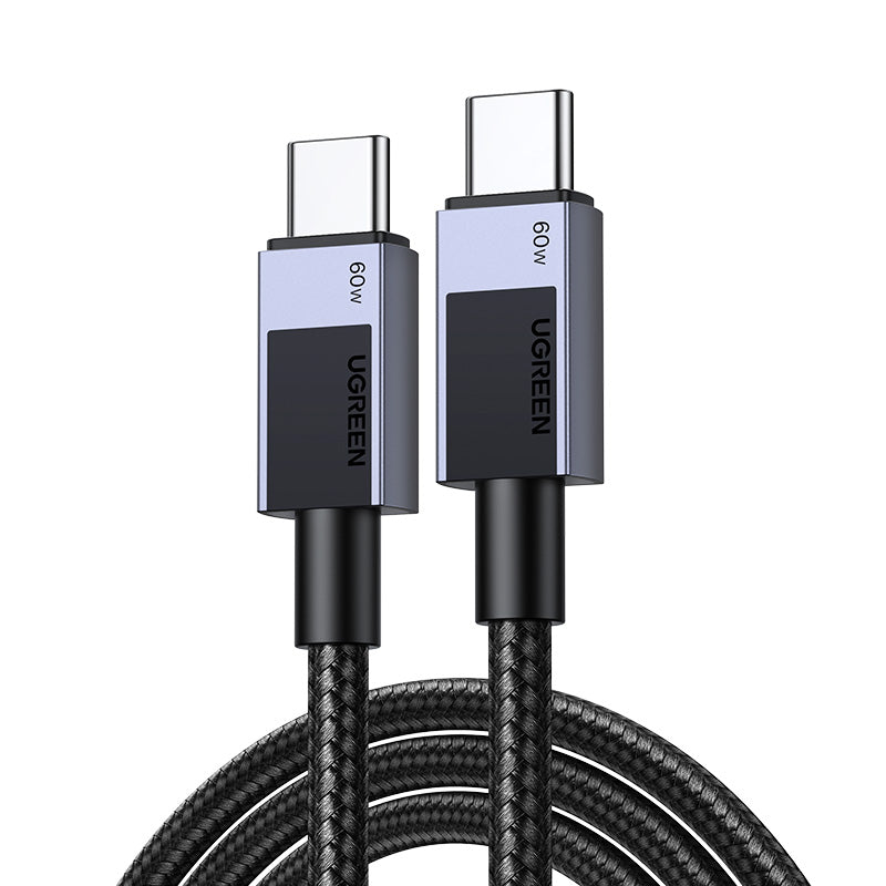 UGREEN USB-C to USB-C PD Fast Charging Braided Cable 3A Max 60W Space Gray 2m - 55775