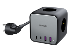 UGREEN DigiNest Cube Power Strip (3 AC Outlets + 65W 2A2C) EU Black - 60113