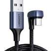 UGREEN Angled USB-C Male To USB2.0 A Male 3A Data Cable(180°Angle) 2M - 70315