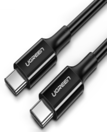 UGREEN Type C 2.0 Male To Type C 2.0 Male 5A Data Cable 100W Black 1M - 80371