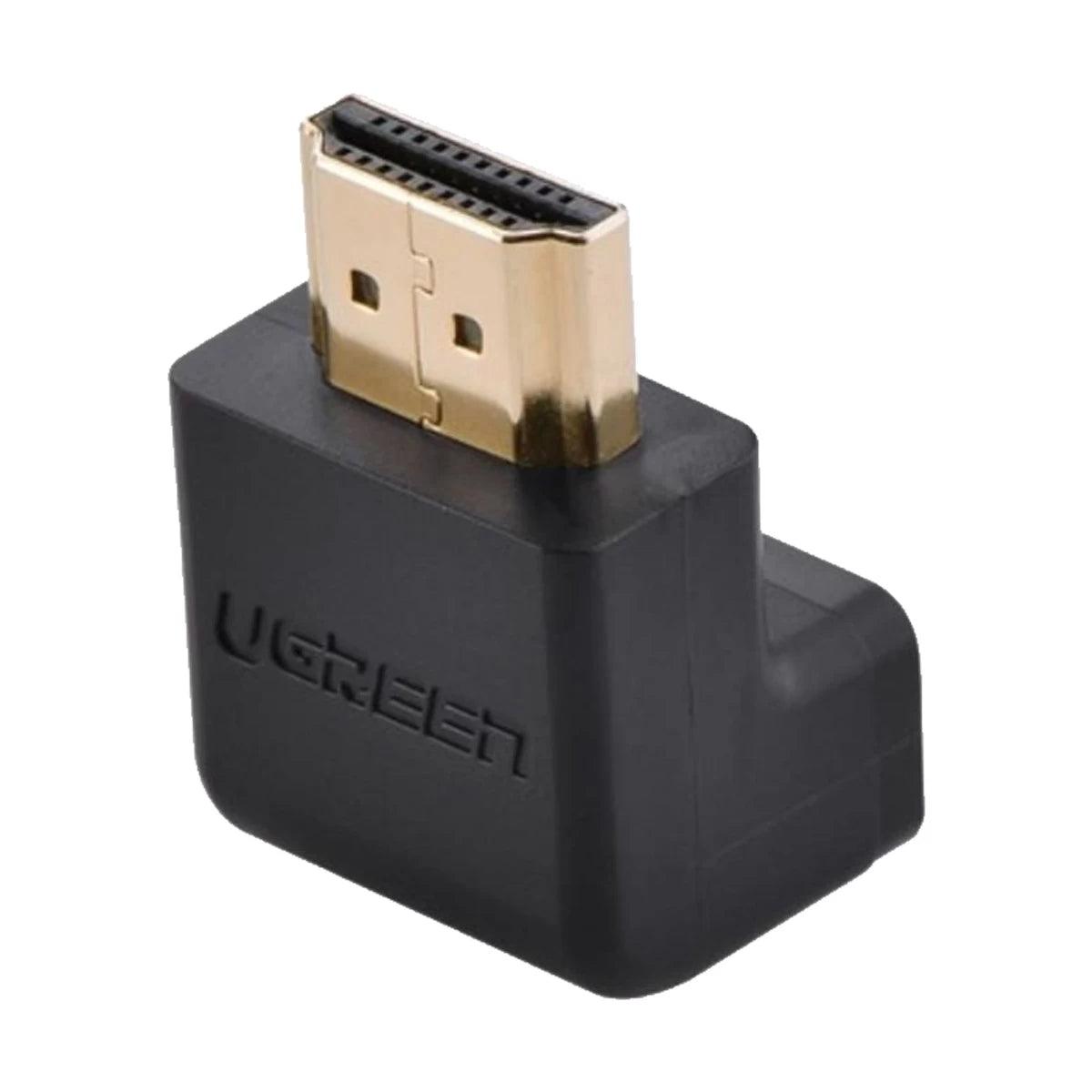 محول يوجرين HDMI ذكر إلى أنثى زاوية لأعلى - أسود