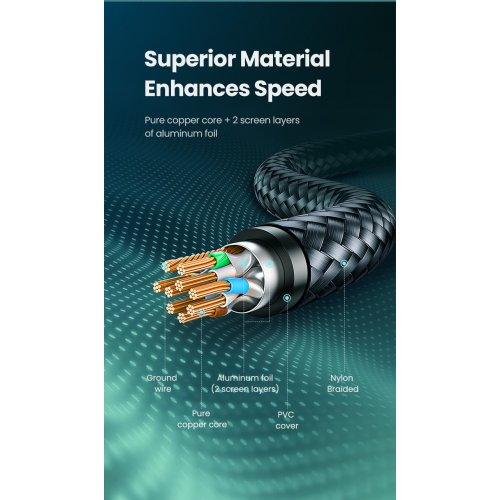 كابل يوجرين CAT7 مدرع مستدير طول 3 متر